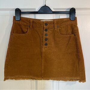 Indigo Rein Corduroy Button-Front Mini Skirt - Size 3